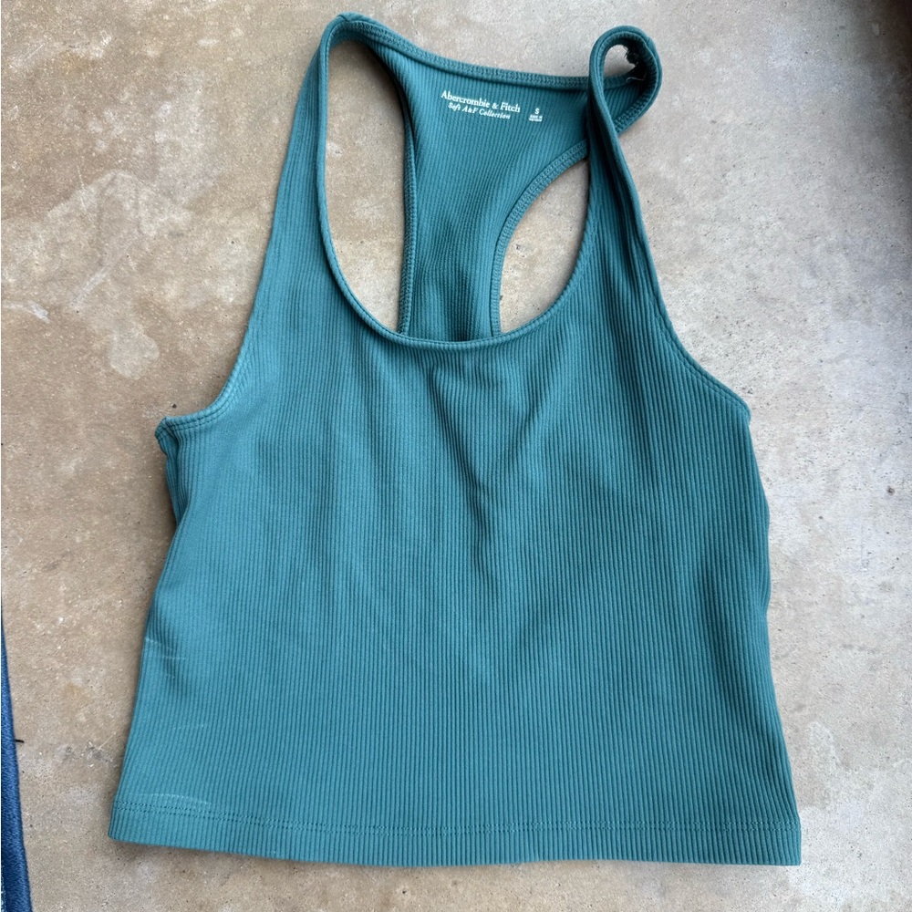 Abercrombie and Fitch size small Green Ribbed Tank Top